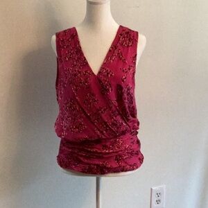 White House Black Market sleeveless top, size small, bright pink